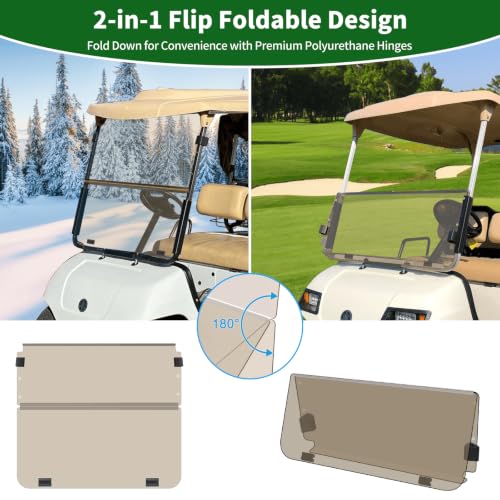 Golf Cart Foldable Windshield 3 (Tinted)