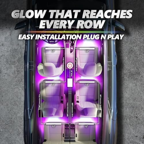 Aura Pro Multicolor Interior SUV & Van Lights w (6pc Single Row / RGB)