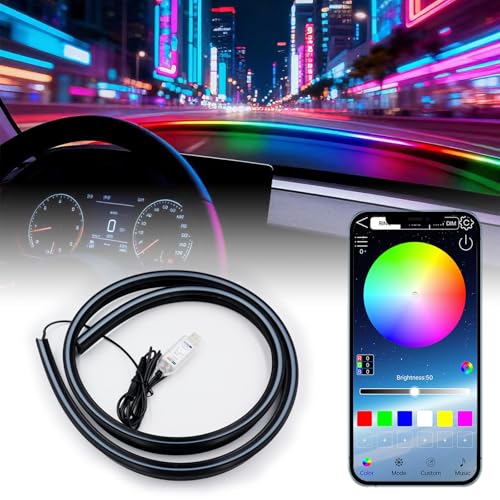 59" RGB LED Strip Lights for Car Interior