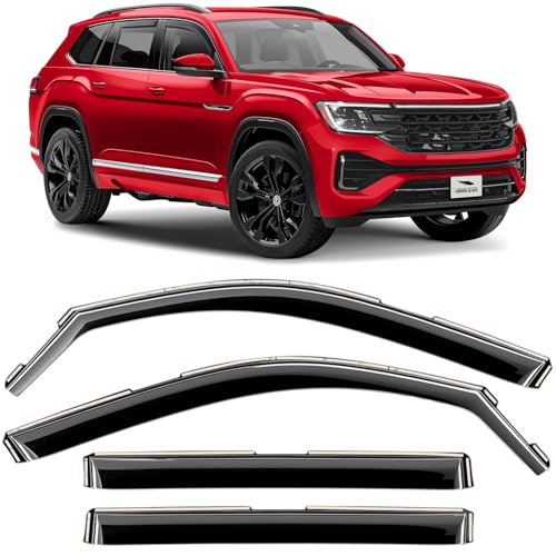 in Channel Extra Durable Rain Guards for Volkswagen Atlas 2018 (For Atlas 18-26)