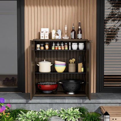 Storage Box Outdoor Caninet (Brown)