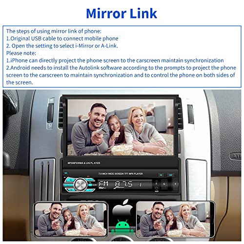 7'' Single Din Carplay Car Stereo (USB, Carplay)