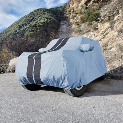 Car Cover Waterproof All Weather for 2003 (Gray / Black (Stripe) / 30. Porsche Cayenne 2003-2026)