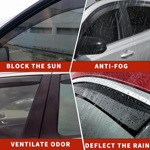 in Channel Rain Guards Fit for 2015 (Fit for 2015-2020 Tahoe/Yukon/Escalade)
