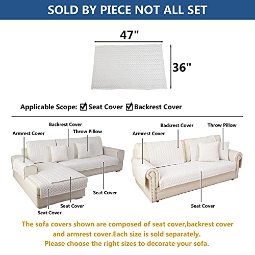 Couch Cover Sectional Couch Covers (36''x47''/Rectangular / White)