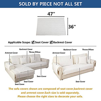 Couch Cover Sectional Couch Covers (36''x47''/Rectangular / White)