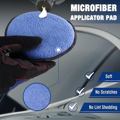 12 Pack Car Wax Applicator Pads with Finger Pocket