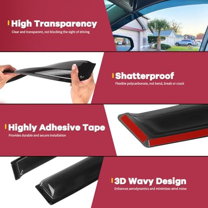 Rain Guards Window Visors Fits for 2018 (For 2018-2026 Honda Odyssey)