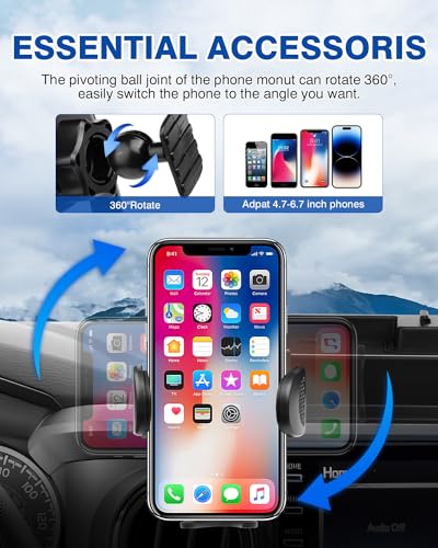 Phone Holder Mount for Toyota Tacoma 2016 (Auto-Look+Organizer / Toyota Tacoma 16-23 with GoPro Mount)