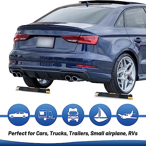 New Upgrades) 24" 2 Pcs Heavy Duty Parking Aid for Garage Walls, Parking Gadgets Protects Car, Parking Stopper Easy to Install 2 Packs, 24" L x 3.7" W x 1.8" H (24 inch 2Pcs)