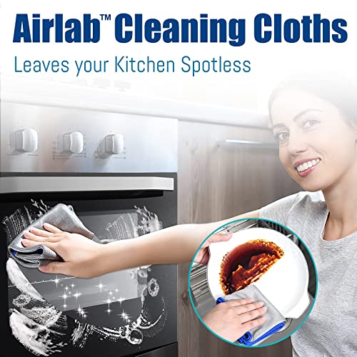 Glass Polishing Streak Free Miracle Cleaning Cloth (Sliver-orange Blue)
