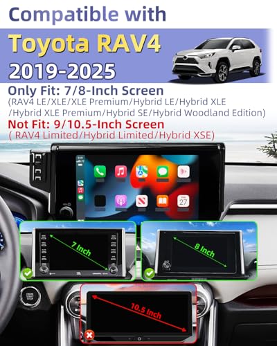 Car Phone Holder for Toyota RAV4 2019 (RAV4 2019-2025 (7/8 inch) / Magsafe+ Wireless Charger)