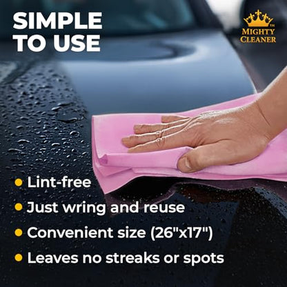 Shammy Cloth for Car Drying (Pink)