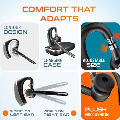 95X Bluetooth Mono Computer Headset with Charging Case