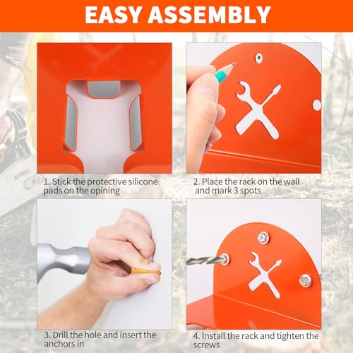 Upgraded Trimmer Rack Wall Mount (Orange-3Pack)