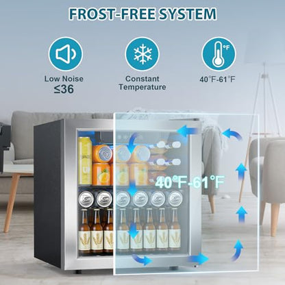 48 Can Beverage Refrigerator (Silver)