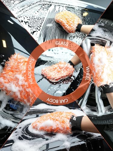 Microfiber Car Wash Mitt (3pcs Microfiber Car Wash Mitt)