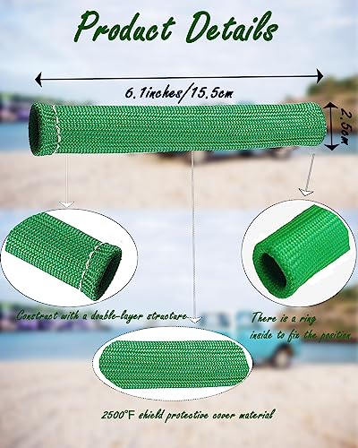 8 PCS 2500° Spark Plug Wire Boots Protector (Green)