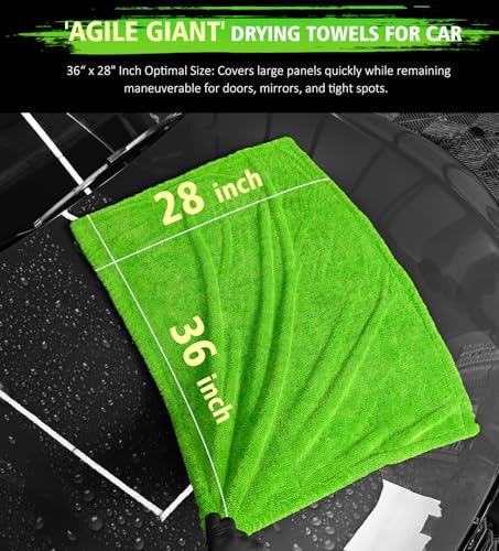 3 Pack Drying Towel Set (Green/Grey / 3 Pack)