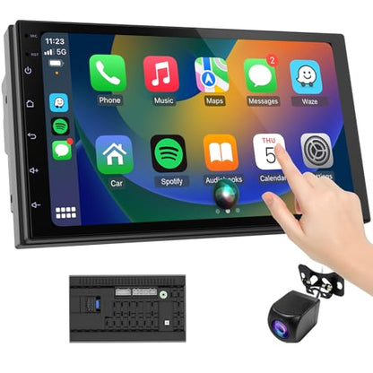 2 Din Car Radio with Wireless CarPlay & Android Auto (2+64G(With Backup Camera))