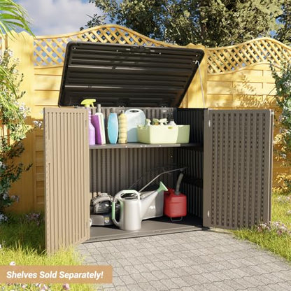 Larger Outdoor Storage Shed Weather Resistance (48 Cu.ft Brown Shed)