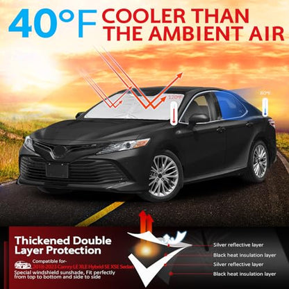 Windshield Sun Shade for Toyota Camry 2018 (for 2018-2024 Camry)