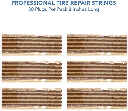 30 pcs 8" Brown Tire Repair Strings Tire Repair Plugs (Brown / 8" x φ0.236" 30pcs)