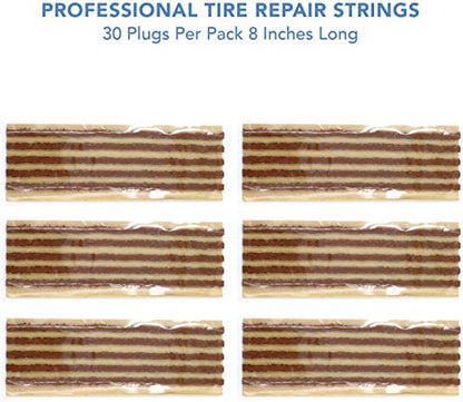 30 pcs 8" Brown Tire Repair Strings Tire Repair Plugs (Brown / 8" x φ0.236" 30pcs)