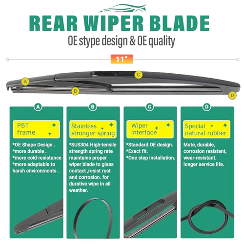 Windshield Wiper Blades Replacement for Chevy Sonic 2012 (26" 15" 11")