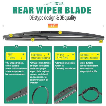 Windshield Wiper Blades Replacement for Chevy Sonic 2012 (26" 15" 11")
