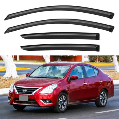 Window Visors Rain Guards for 2012 (2012-2019 Nissan Versa Sedan)