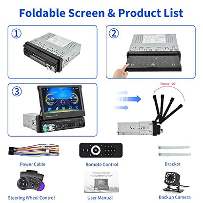 7'' Single Din Carplay Car Stereo (USB, Carplay)