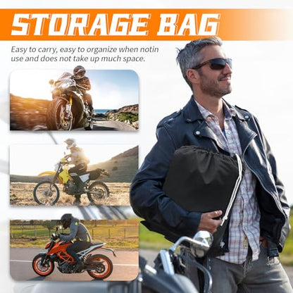 Motorcycle Cover Waterproof for Touring Models (XXL-104 inch / Silver)