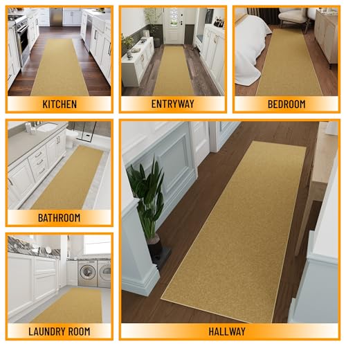 3x10 Hallway Runner Rug (Solid Beige)