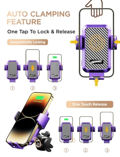 Wireless Car Charger (PURPLE)