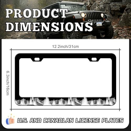 Mountain Forest License Plate Frames (Mountain Forest Tree)