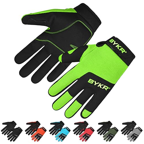 All Weather Motorcycle Gloves for Men & Women (Fluorescent Green / XX-Large)