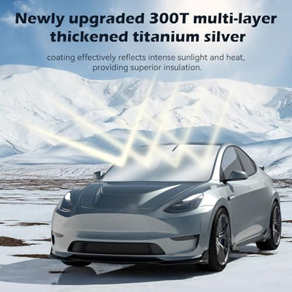 Car Windshield Sun Shade (Tesla Model 3/Y (57" × 37"))