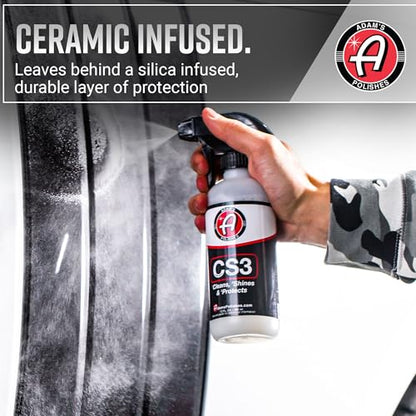 CS3 (12oz) - Ceramic Spray Coating That Cleans, Shines & Protects | Top Coat Wash Polish & Paint Protectant Stronger Than Wax| RV Boat Motorcycle Car Detailing Waterless Wash Cleaner (12 Fl Oz (Pack of 1))