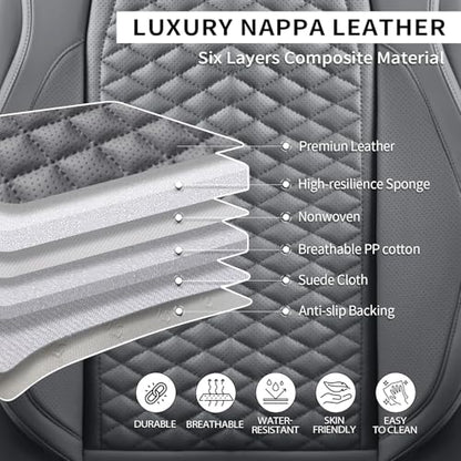 Car Seat Covers Full Set (5 Pack / Gray)