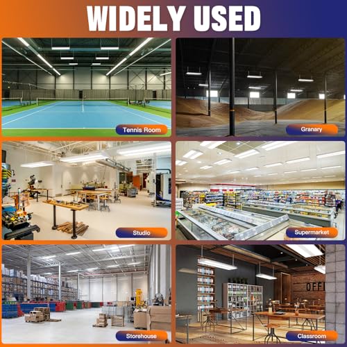 300/240/200W LED Linear High Bay Light 45000LM 5000K 120-277V, 4-Pack