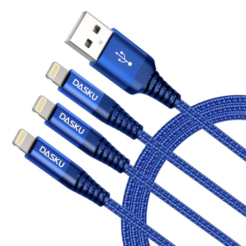iPhone Charging Cord [MFi Certified] USB A to Lightning Cable 3FT (3FT / USB A / Blue)