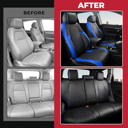 Seat Covers for 2017 (Black & Blue / CR-V 2017-2022 Full Set)
