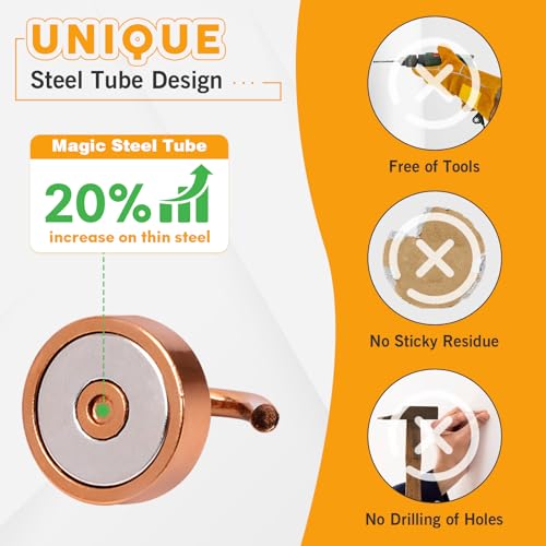 Magnetic Hooks Steel Tube Design for Cruise (Bronze / 40lb Magnetic Hooks)