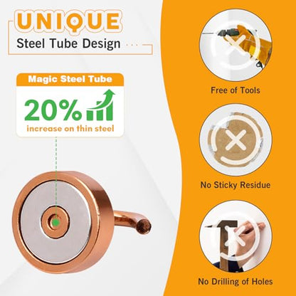 Magnetic Hooks Steel Tube Design for Cruise (Bronze / 40lb Magnetic Hooks)