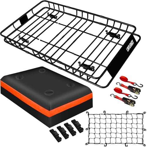 Roof Rack Cargo Basket 54"X36"with Cargo Bag and Net (ROOF BASKET AND BAG)