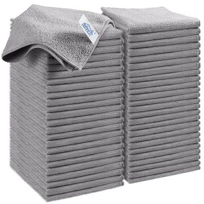 50PK Microfiber Cleaning Cloth (Grey)