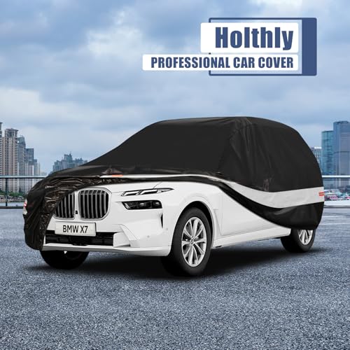 10 Layers SUV Car Cover Custom Fit for BMW X7 (Black Gray / Custom Fit for BMW X7)