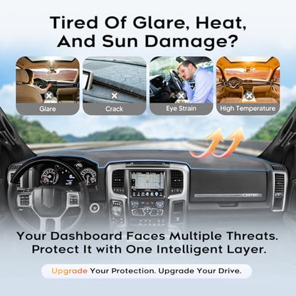 Gray Dash Cover for 2010 (5)10-18 Dodge Ram(Gray))