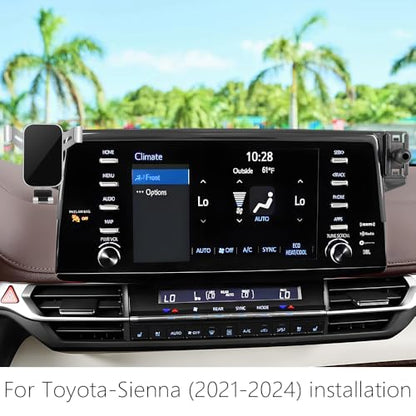 Car Phone Holder for Toyota Sienna 2021 2022 2023 2024 Auto Interior Accessories Best Cell Phones Mount Cellphone Mobile Cradle Charging Navigation GPS Bracket Screen Stand Vehicle Accessory (for Toyota Sienna 2021-2024)